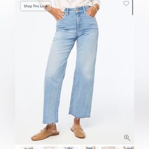 J. Crew wide leg cropped jean in all-day stretch